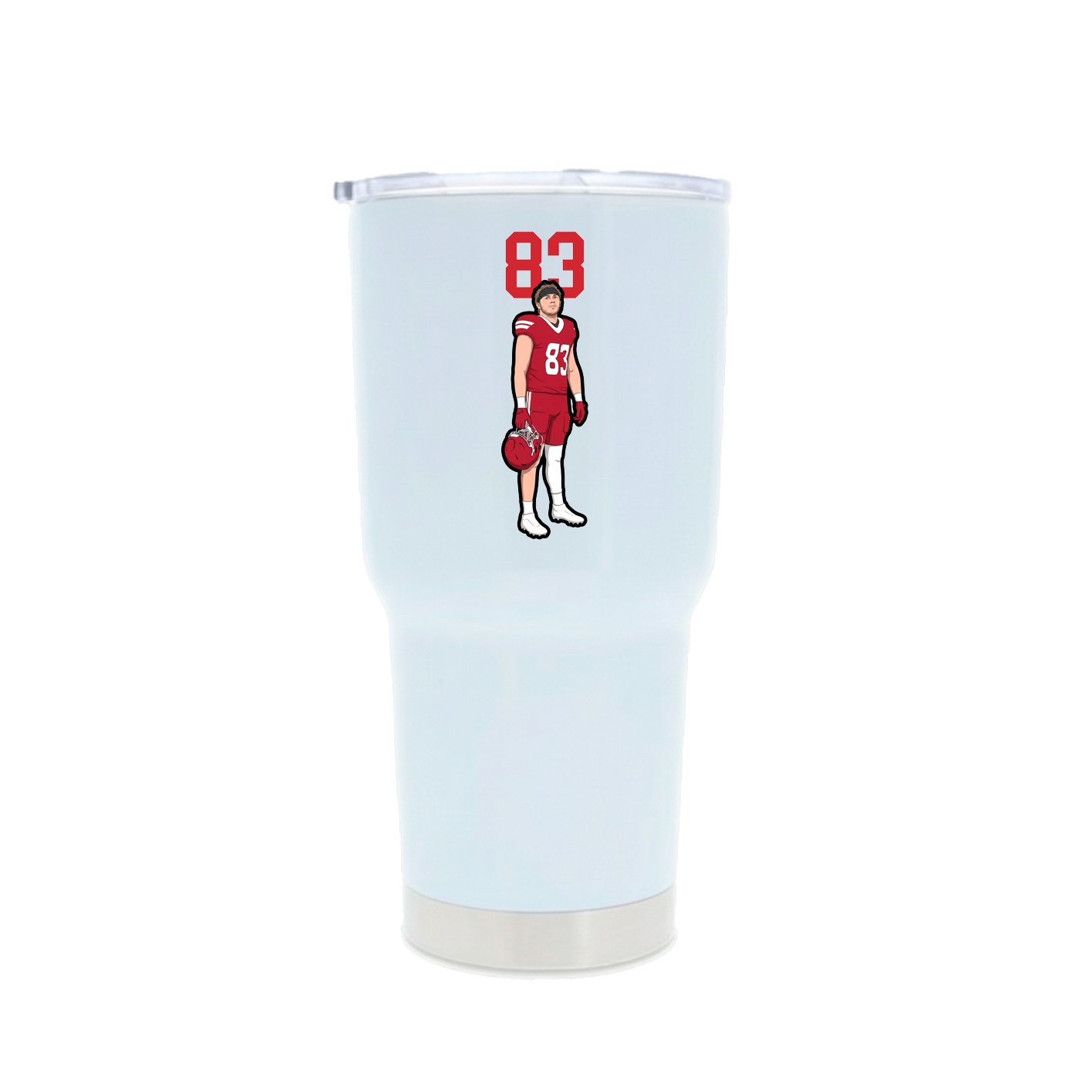 30oz Stainless Steel Tumbler — Number Top in White