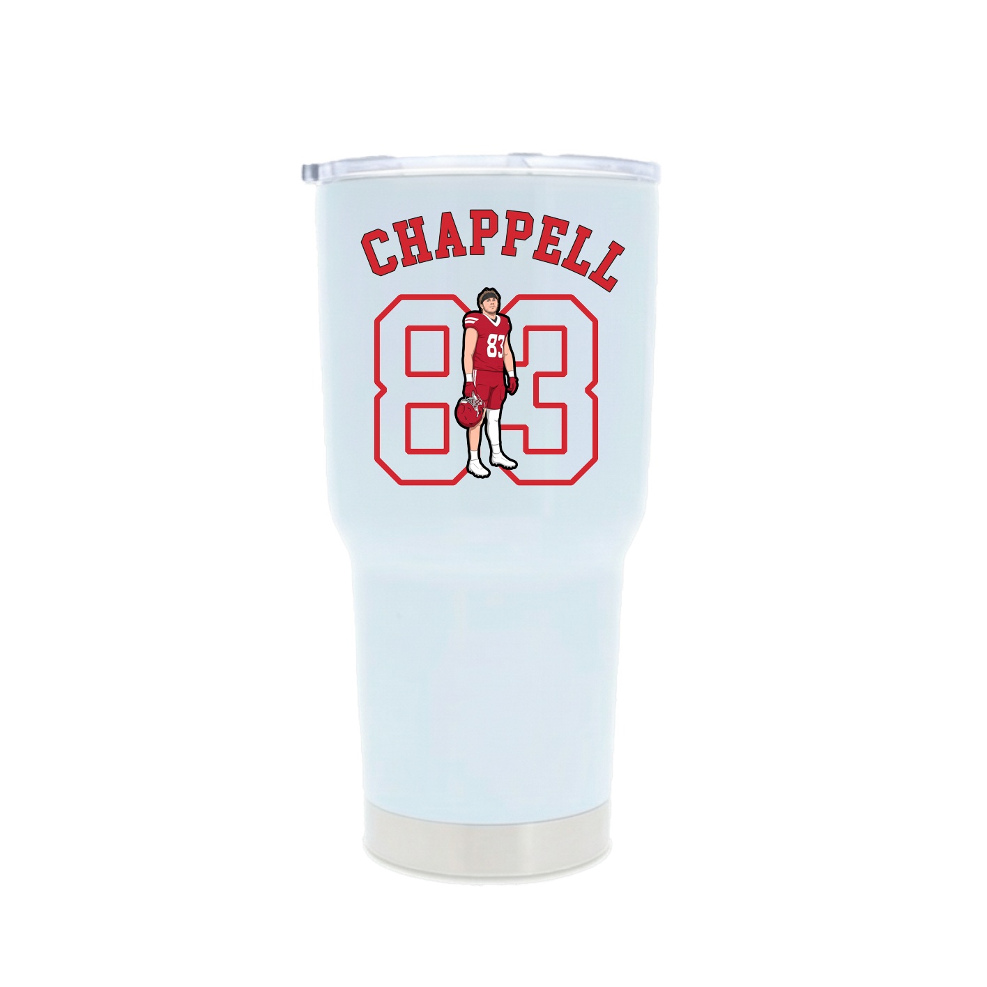30oz Stainless Steel Tumbler — Shirsey Arch in White
