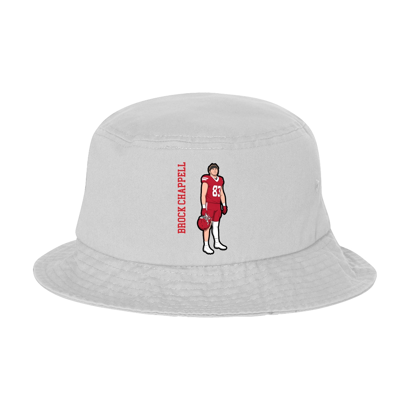 Bucket Cap — Name Vertical in White
