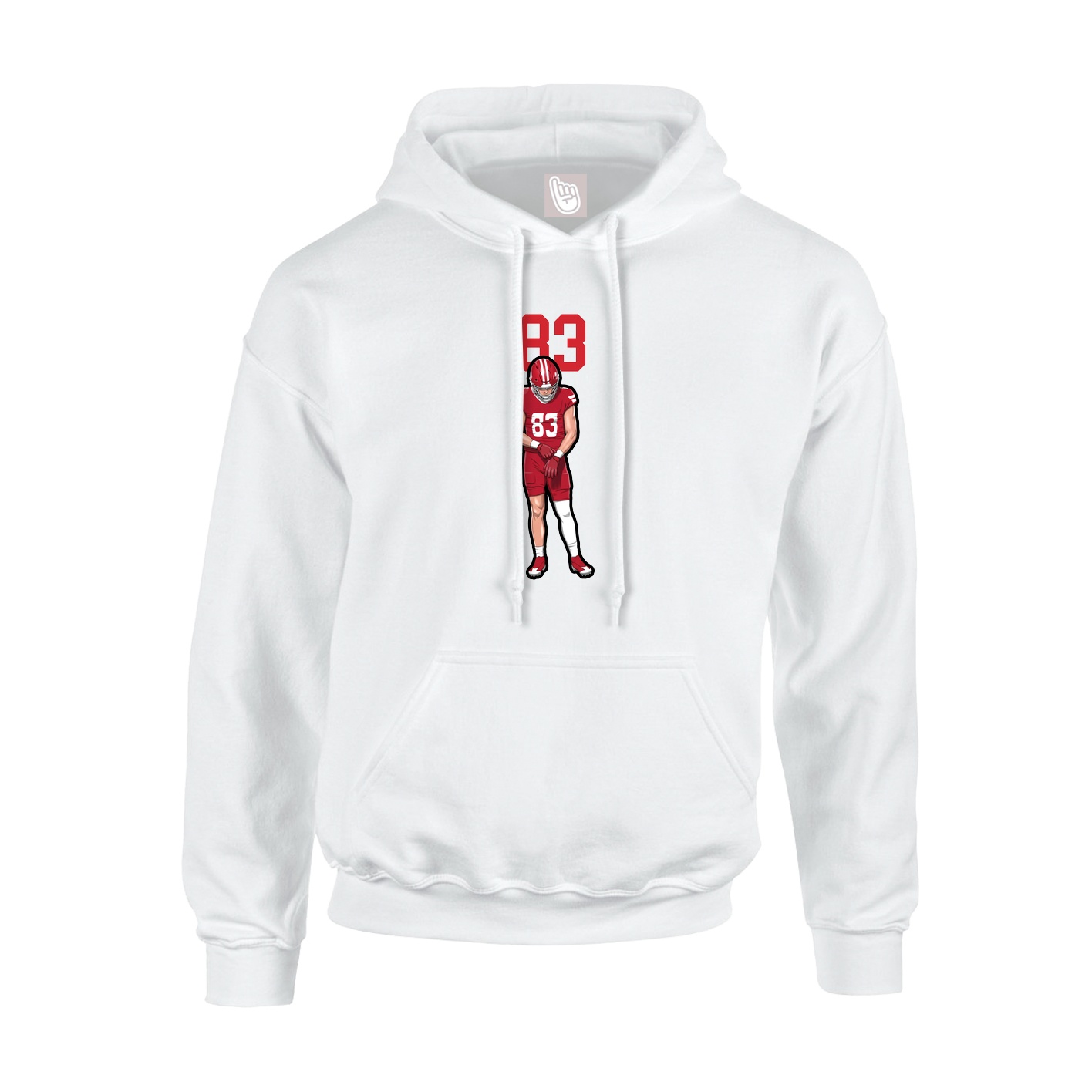 Hoodie — Number Top in White