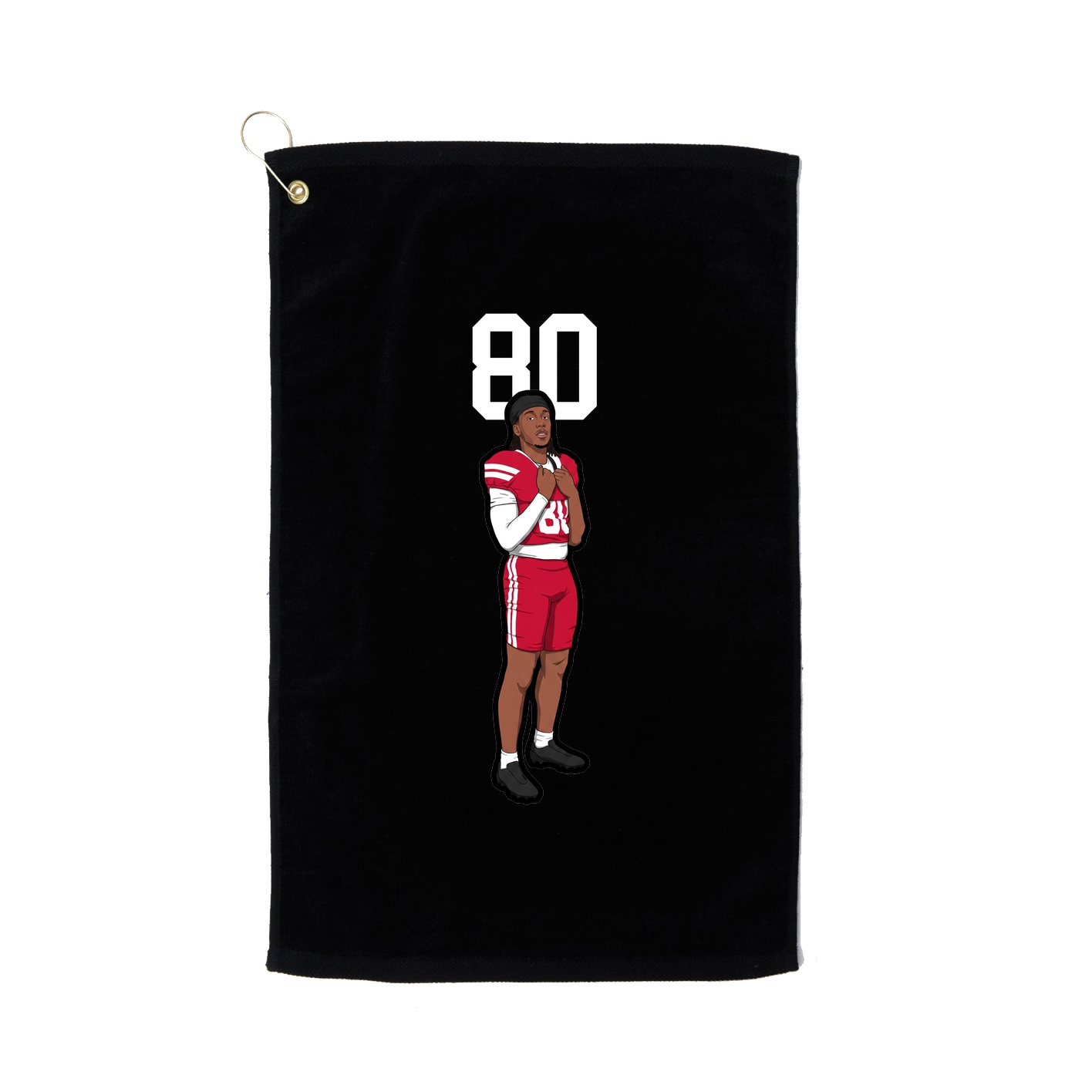 Golf Towel — Number Top in Black