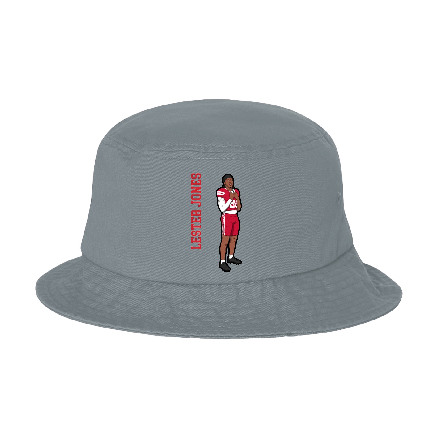 Bucket Cap — Name Vertical in Grey