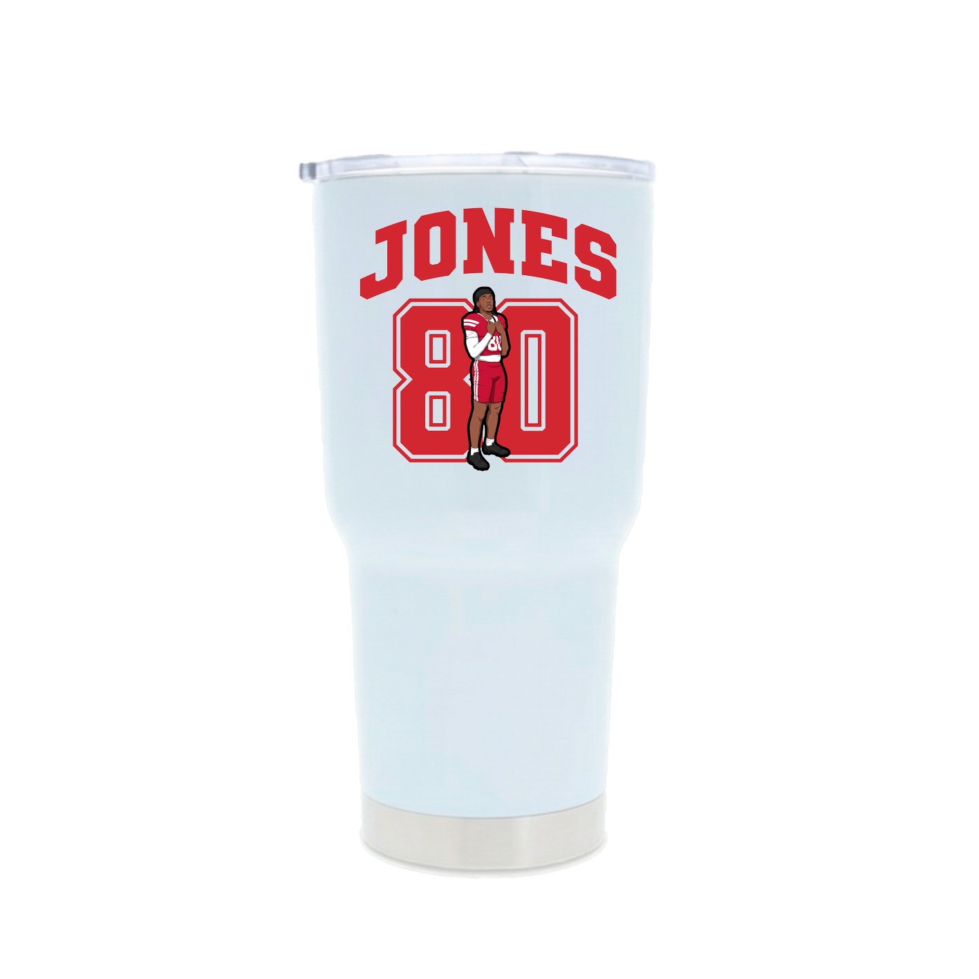 30oz Stainless Steel Tumbler — Number in White