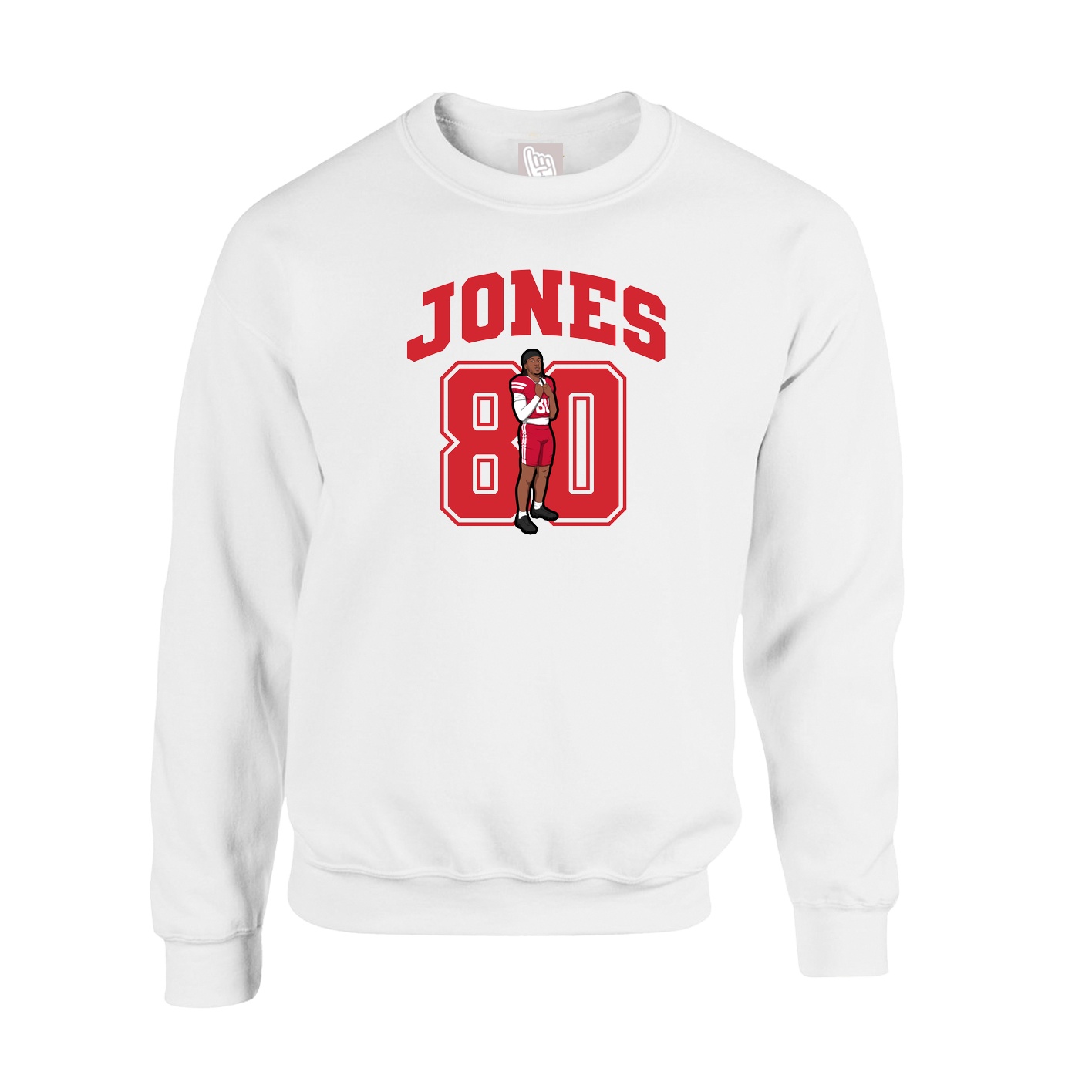 Fleece Crew — Number in White