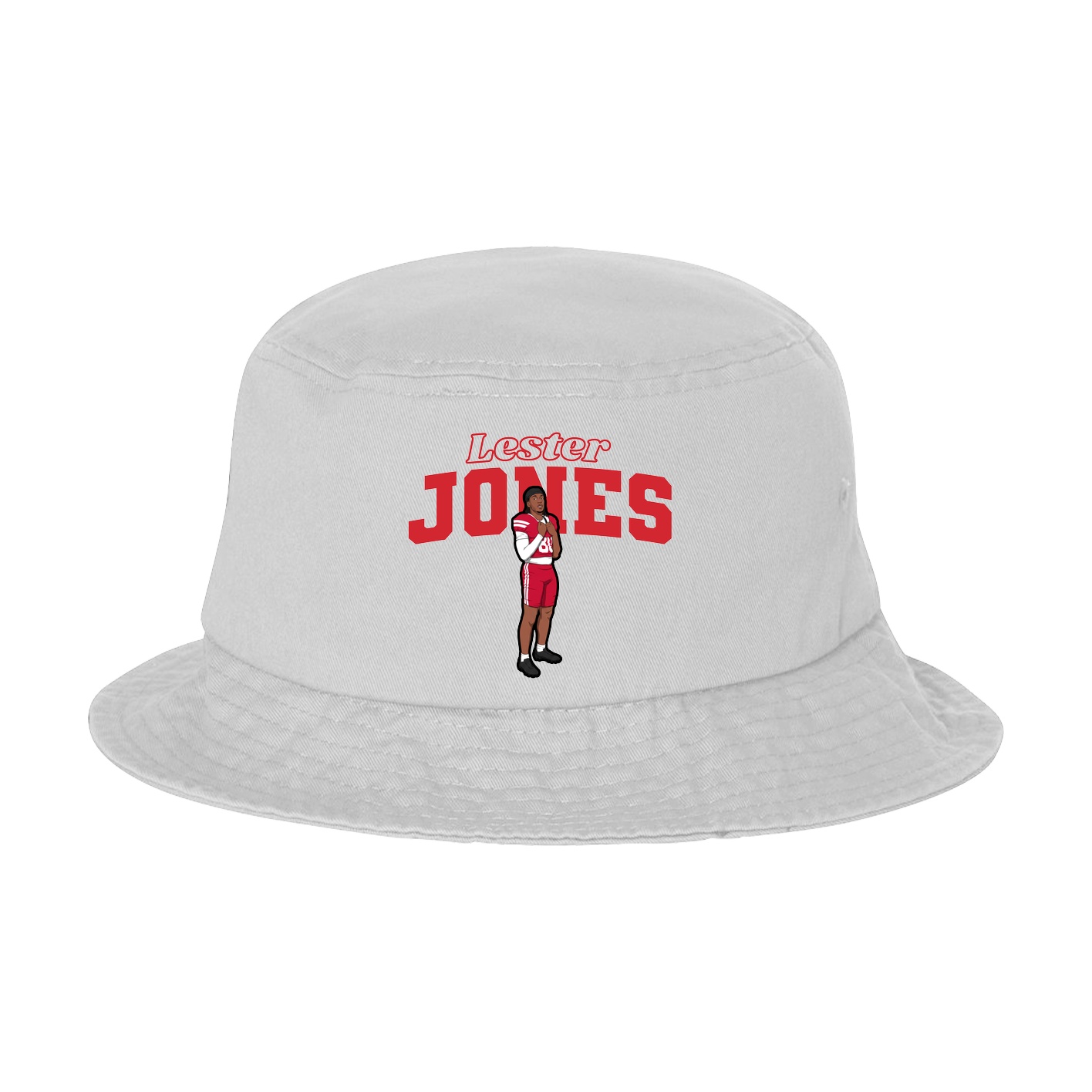 Bucket Cap — Name Arch in White