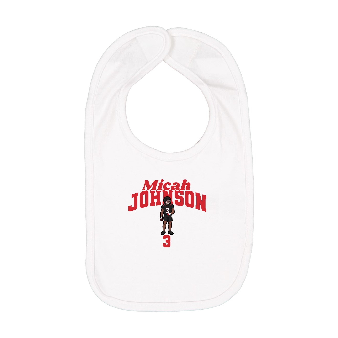Infant Bib — Signature Arch in White