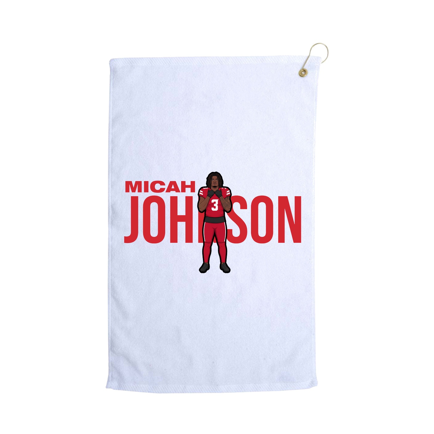 Golf Towel — Player Name in White