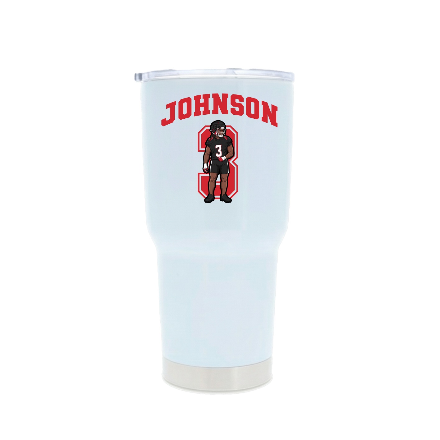 30oz Stainless Steel Tumbler — Number in White