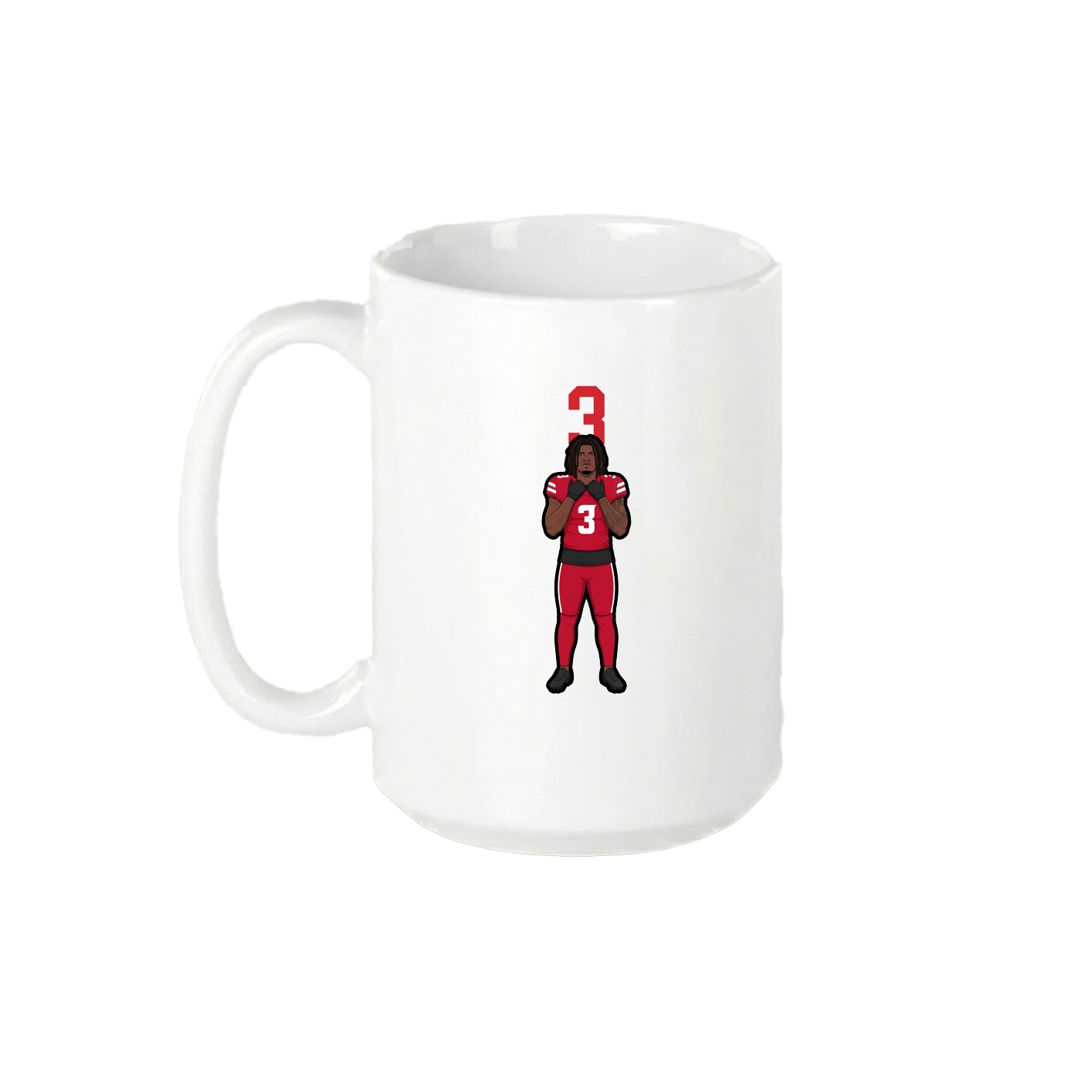 15oz Coffee Mug — Number Top in White
