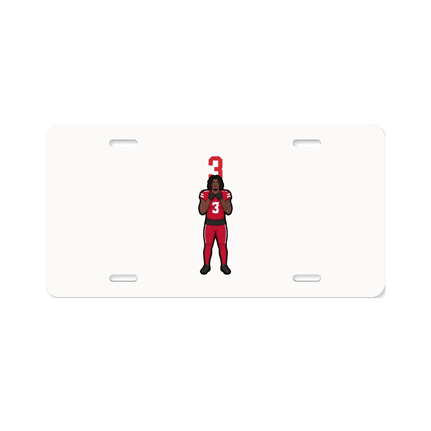 License Plate — Number Top in Classic