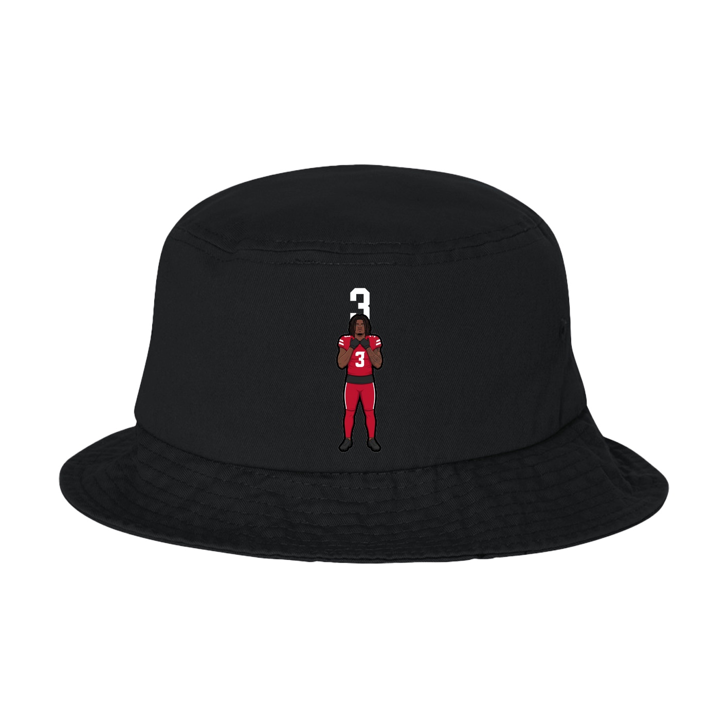 Bucket Cap — Number Top in Black