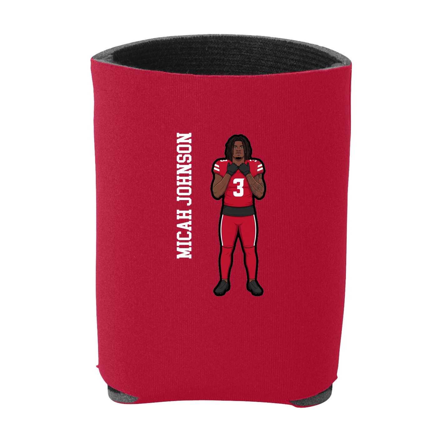 Can Holder — Name Vertical in Red
