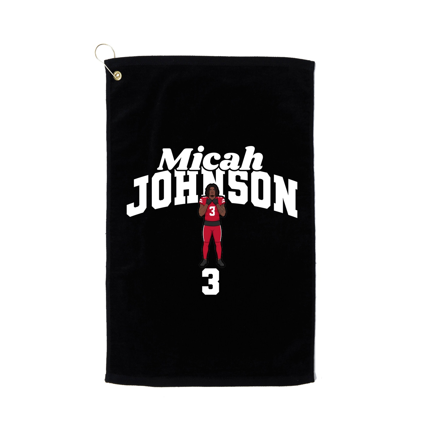 Golf Towel — Signature Arch in Black