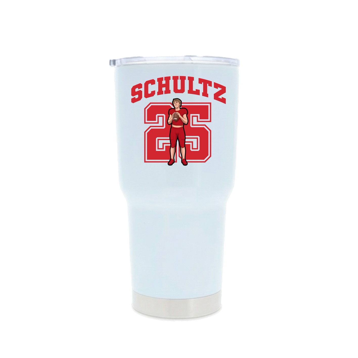 30oz Stainless Steel Tumbler — Number in White