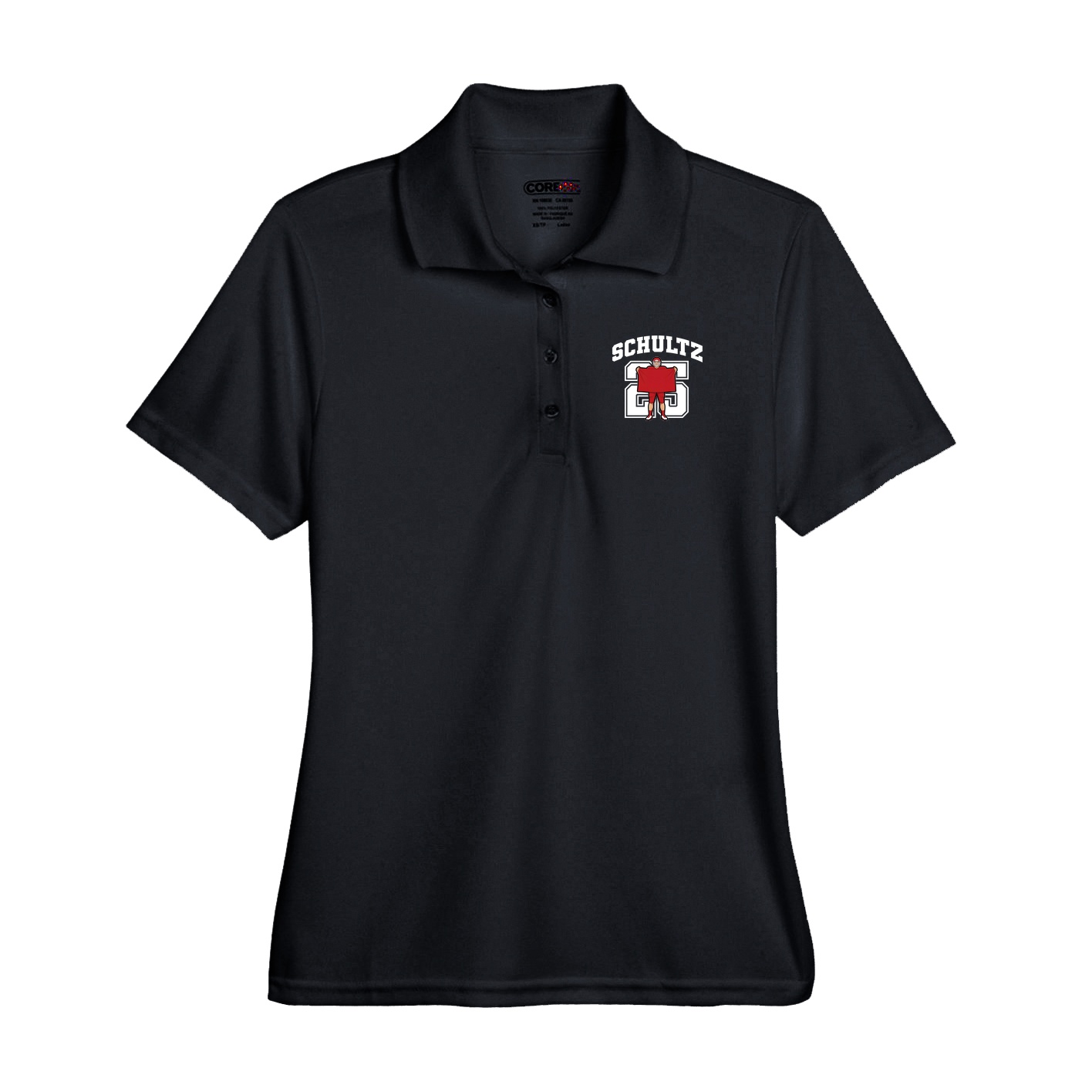 Performance Polo — Number in Black