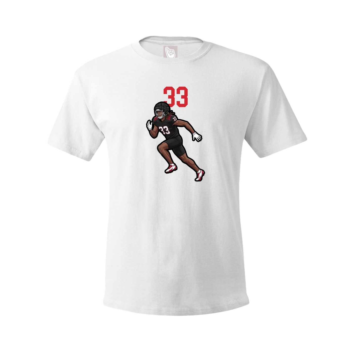 Youth Tee — Number Top in White