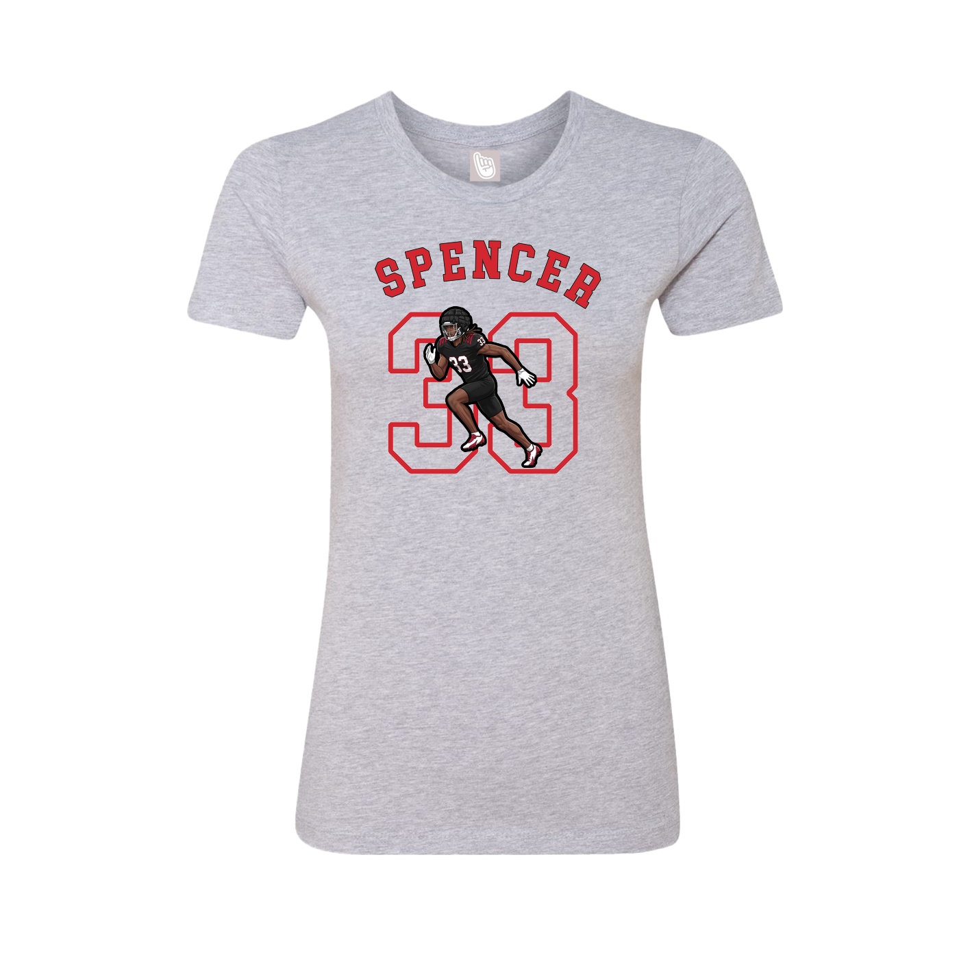 Fitted Women's Tee — Shirsey Arch in Grey