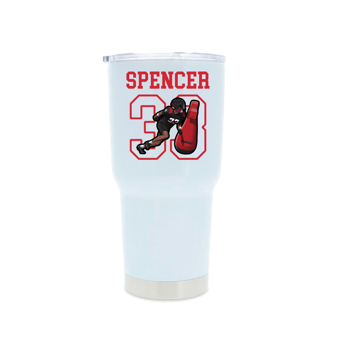 30oz Stainless Steel Tumbler — Shirsey in White