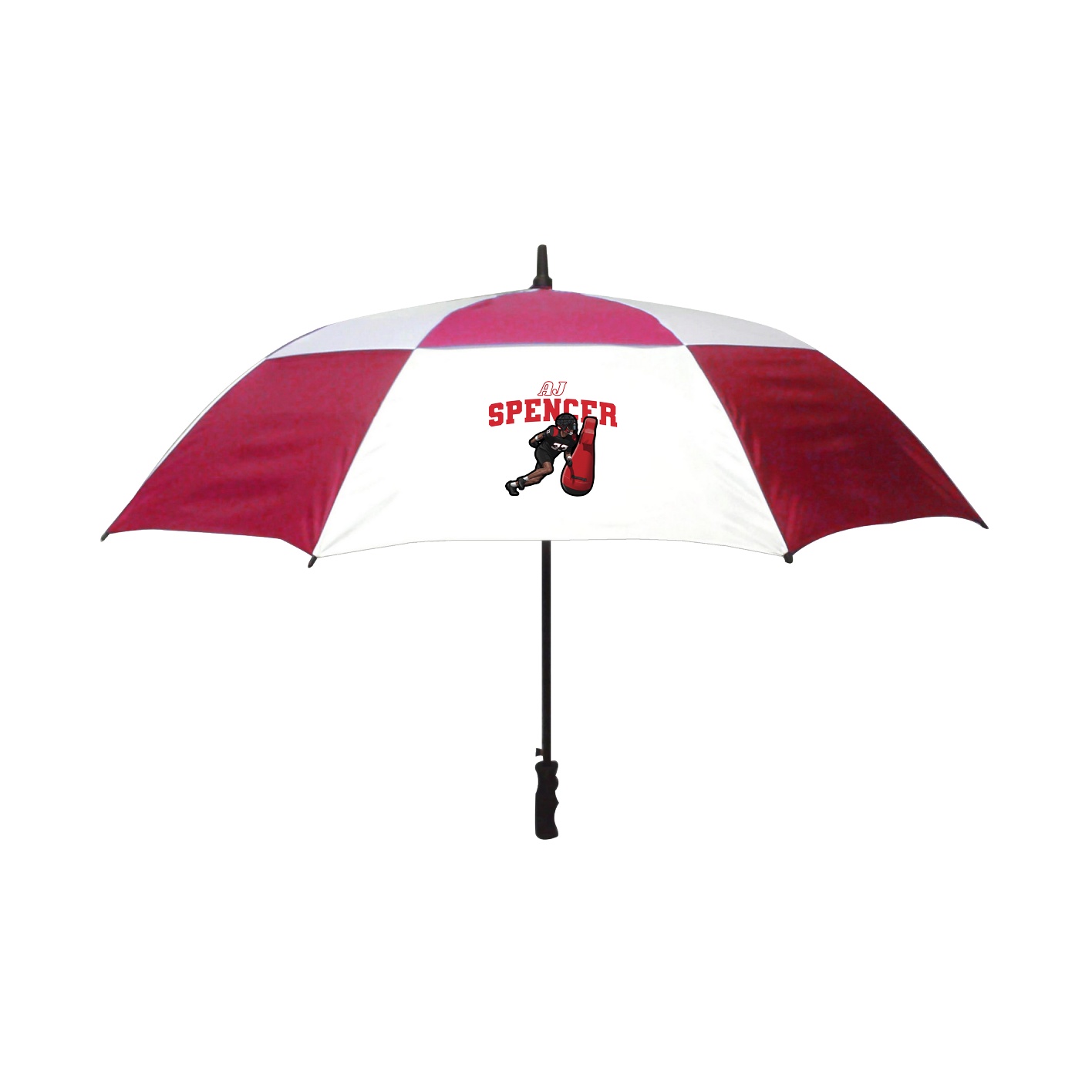Golf Umbrella — Name Arch in Red