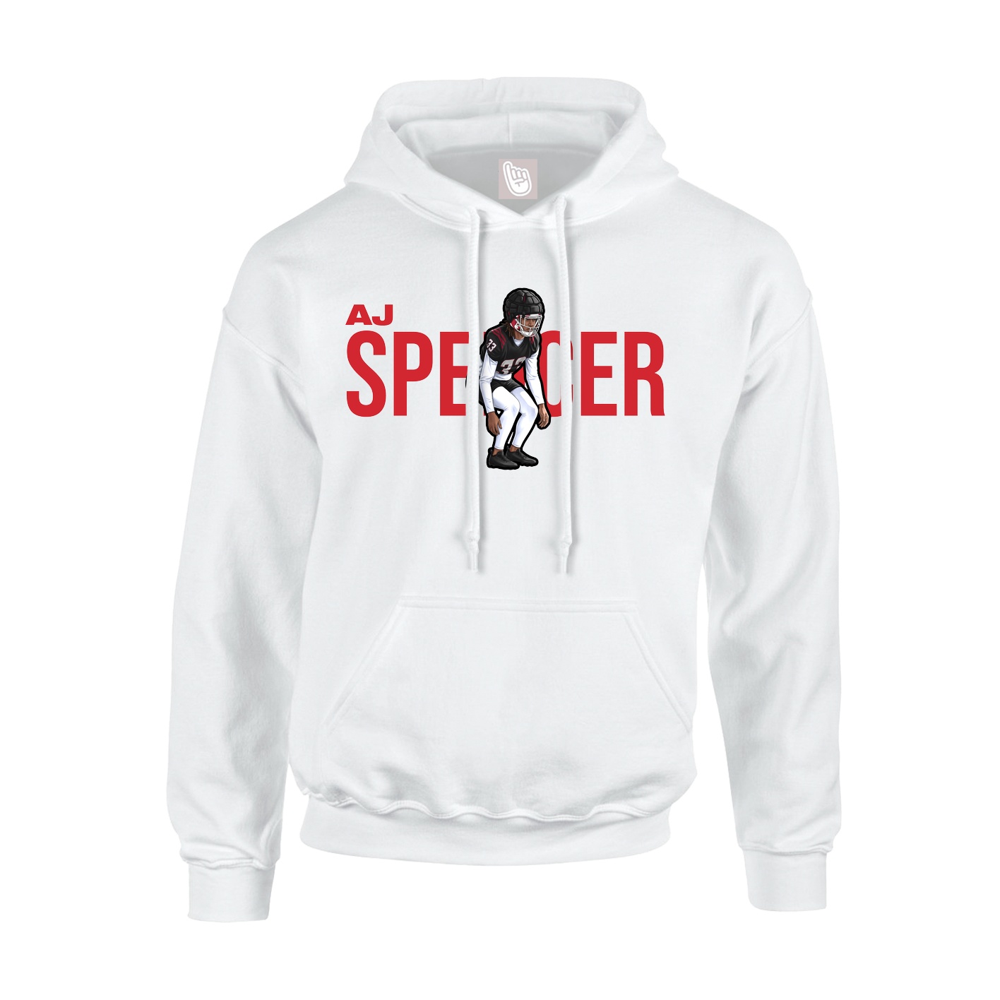 Youth Hoodie — Player Name in White