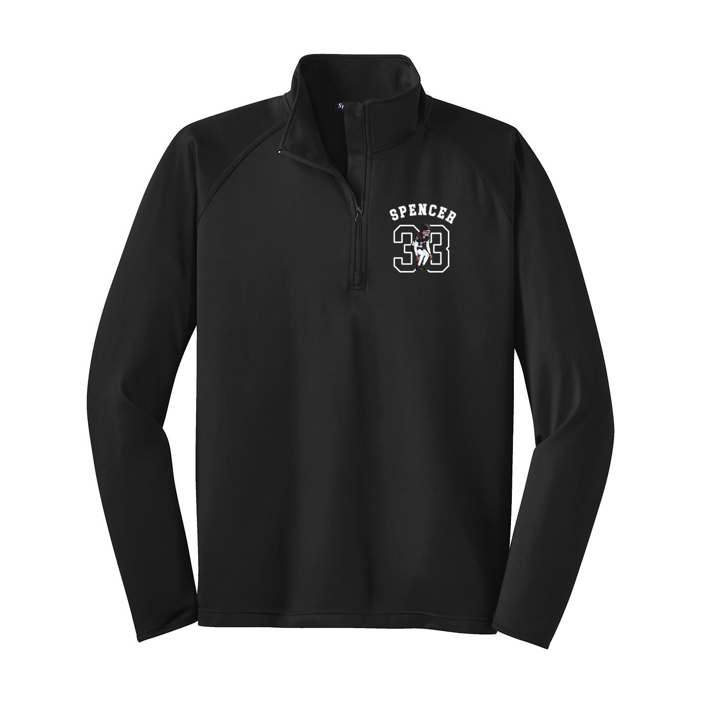 Q-Zip Pullover — Shirsey Arch in Black