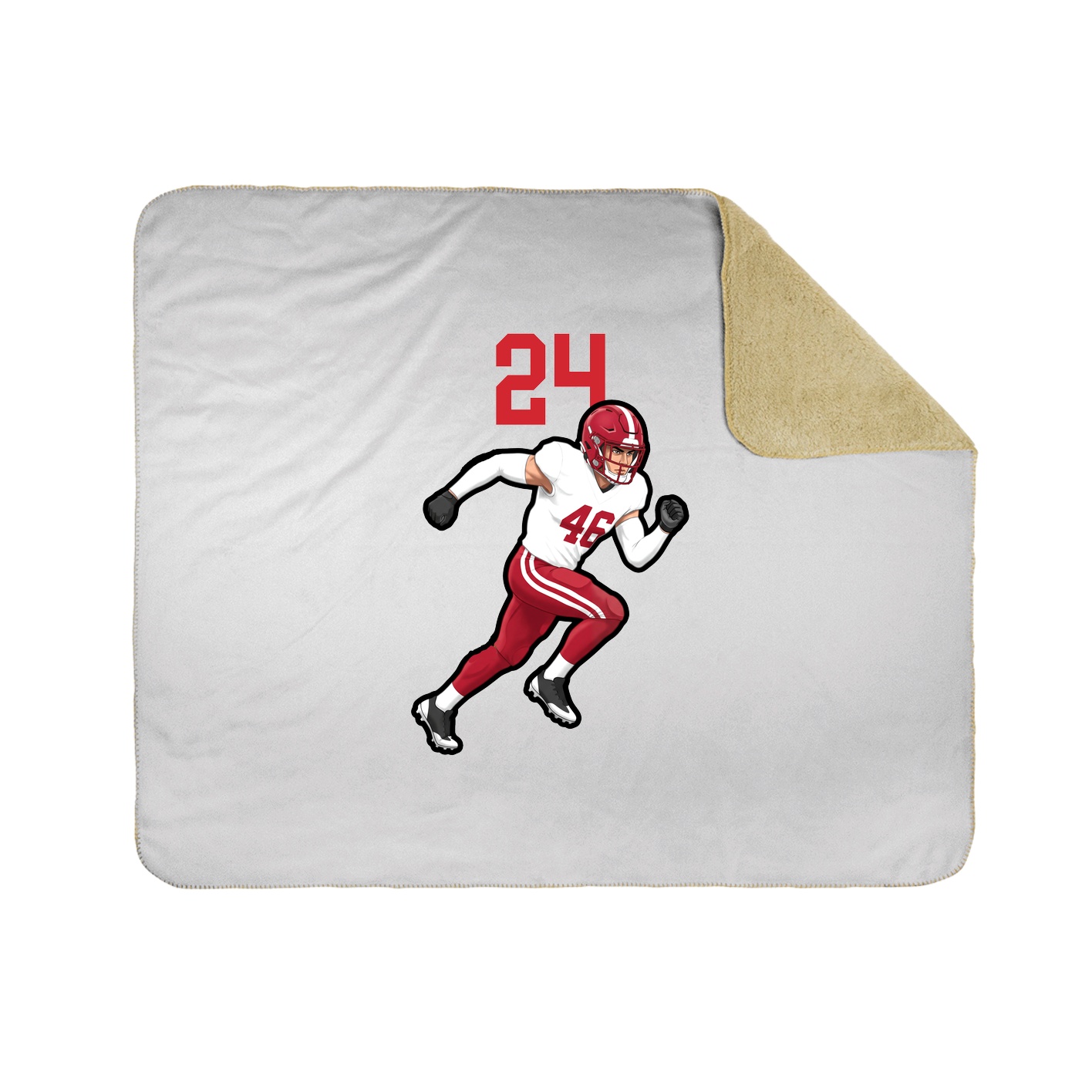 Throw Blanket — Number Top in White