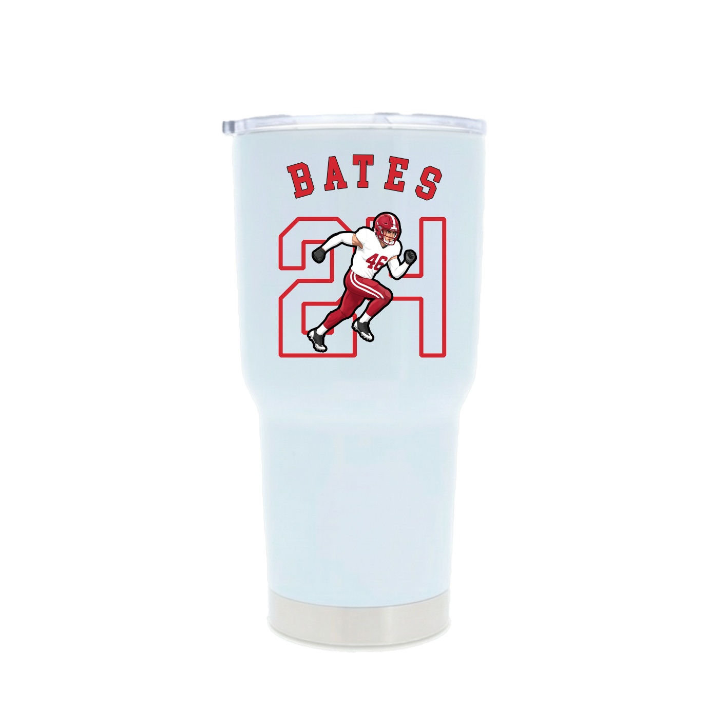 30oz Stainless Steel Tumbler — Shirsey Arch in White