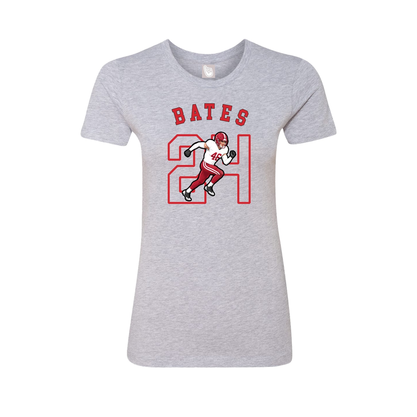 Fitted Women's Tee — Shirsey Arch in Grey