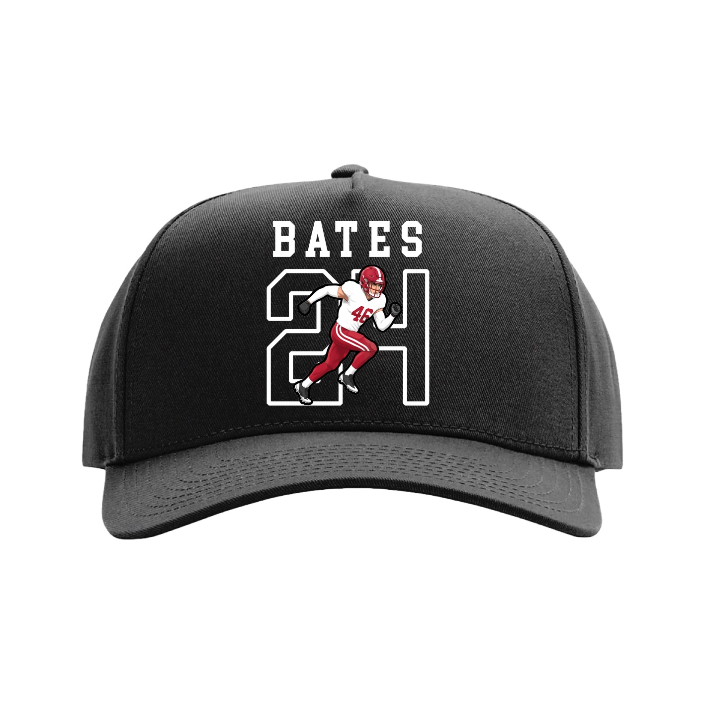 Full Fabric Five-Panel Champ Cap — Shirsey in Black