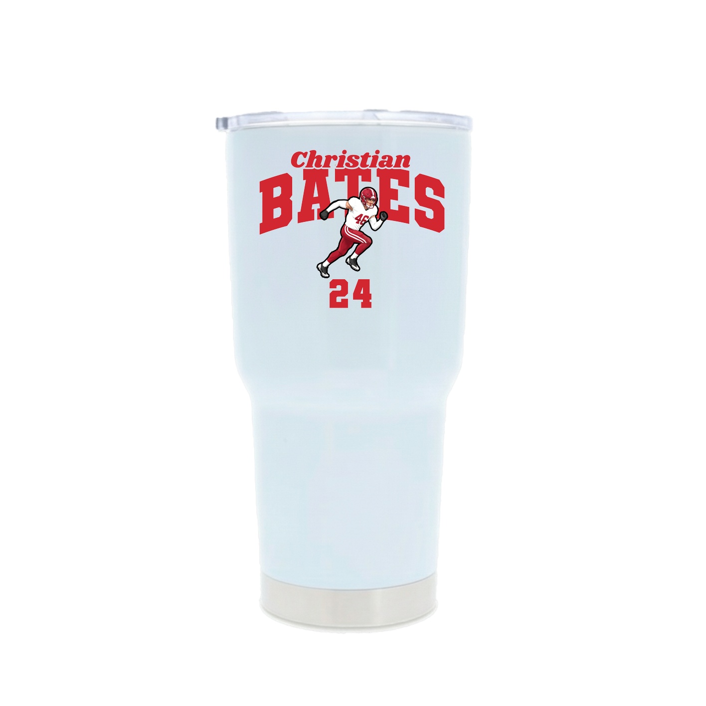 30oz Stainless Steel Tumbler — Signature Arch in White