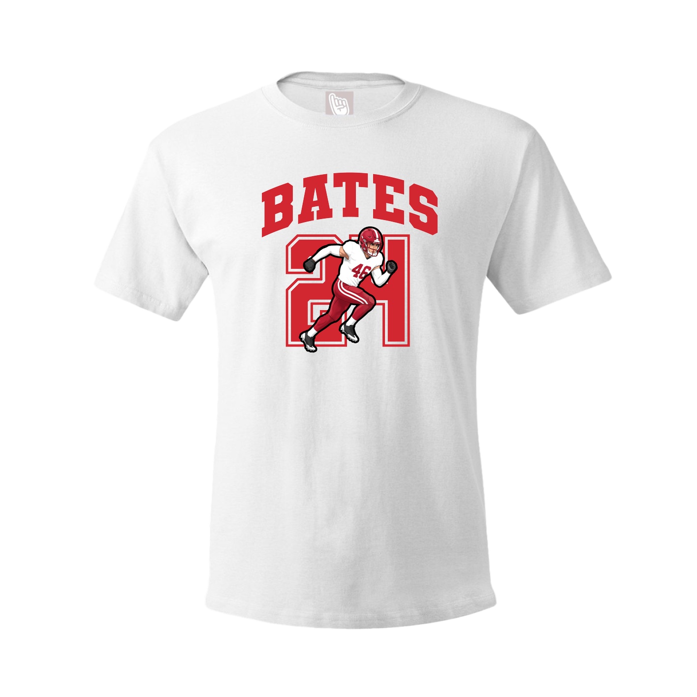 Youth Tee — Number in White