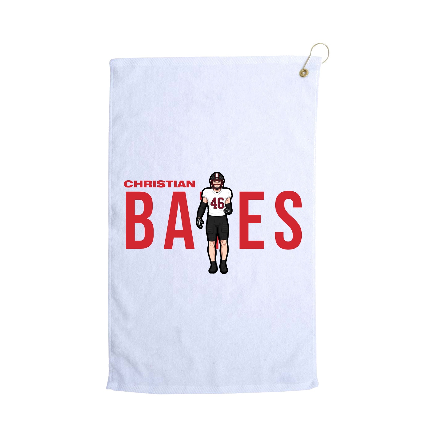 Golf Towel — Player Name in White