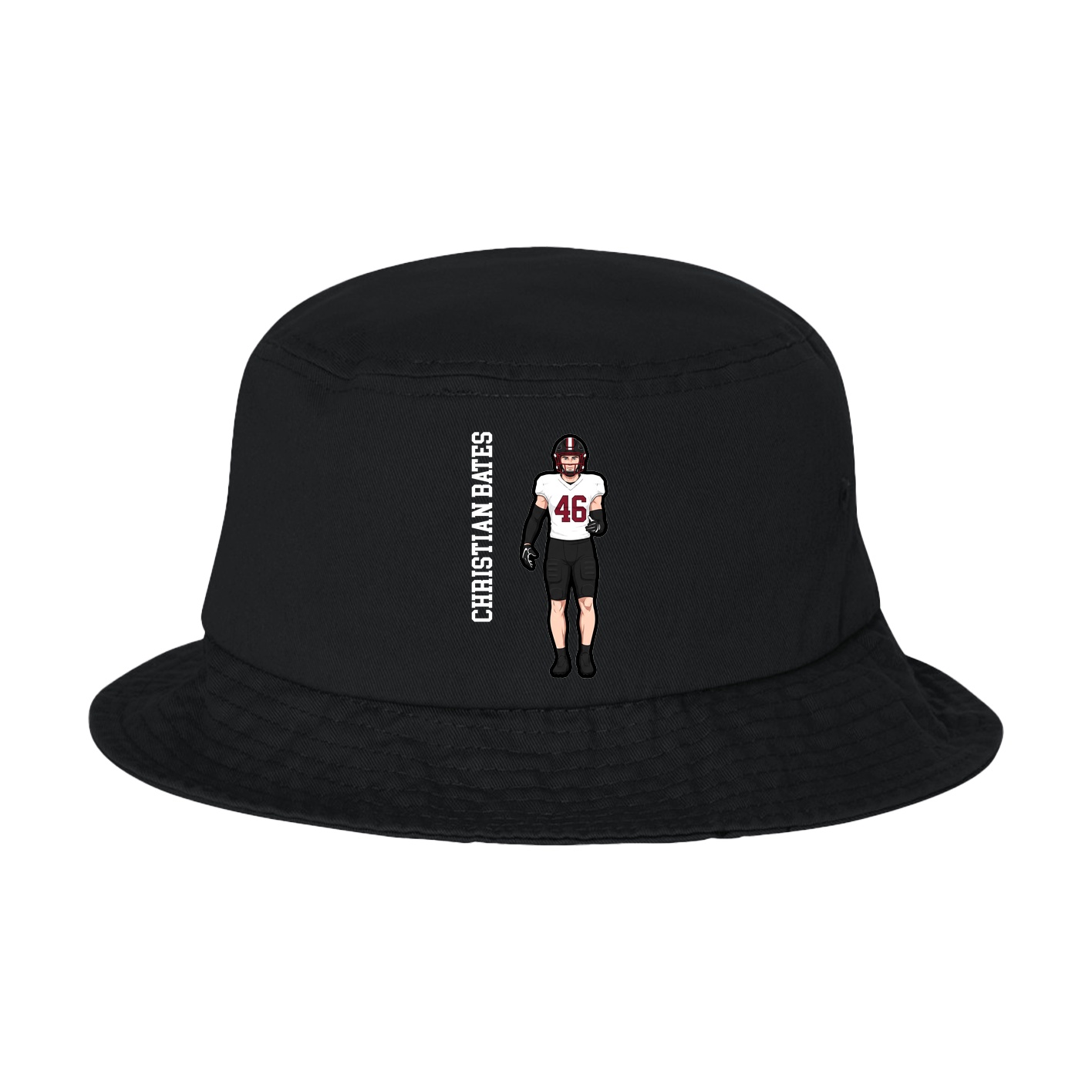 Bucket Cap — Name Vertical in Black