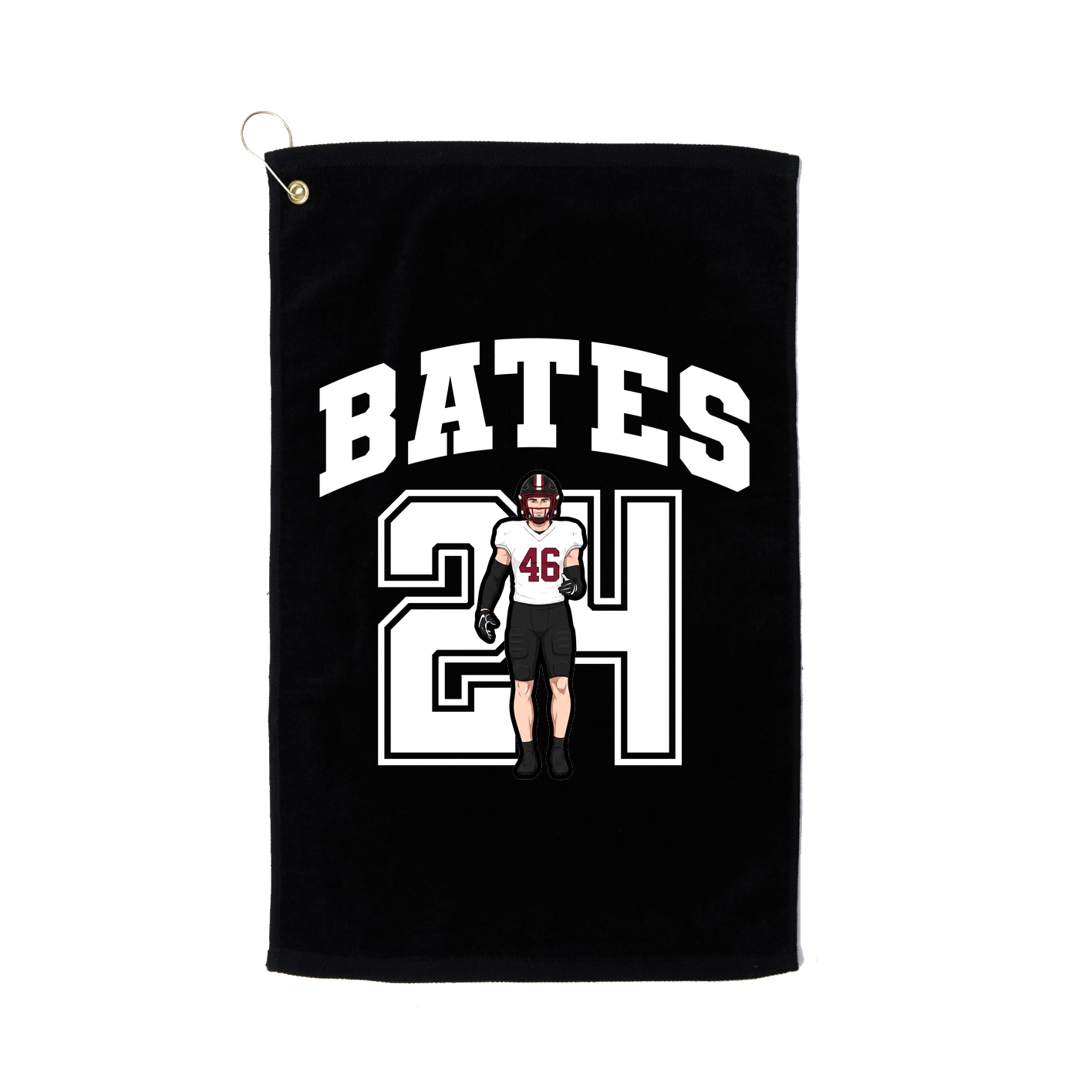 Golf Towel — Number in Black