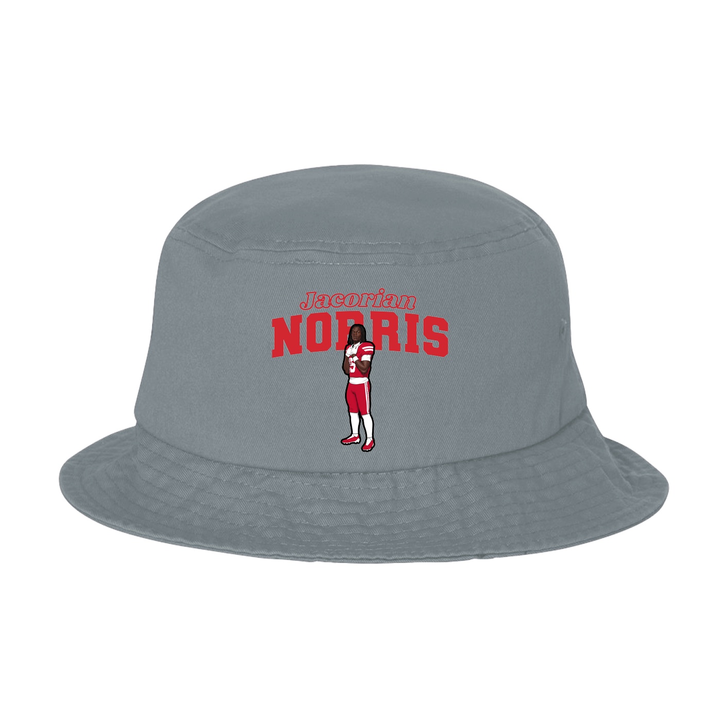 Bucket Cap — Name Arch in Grey