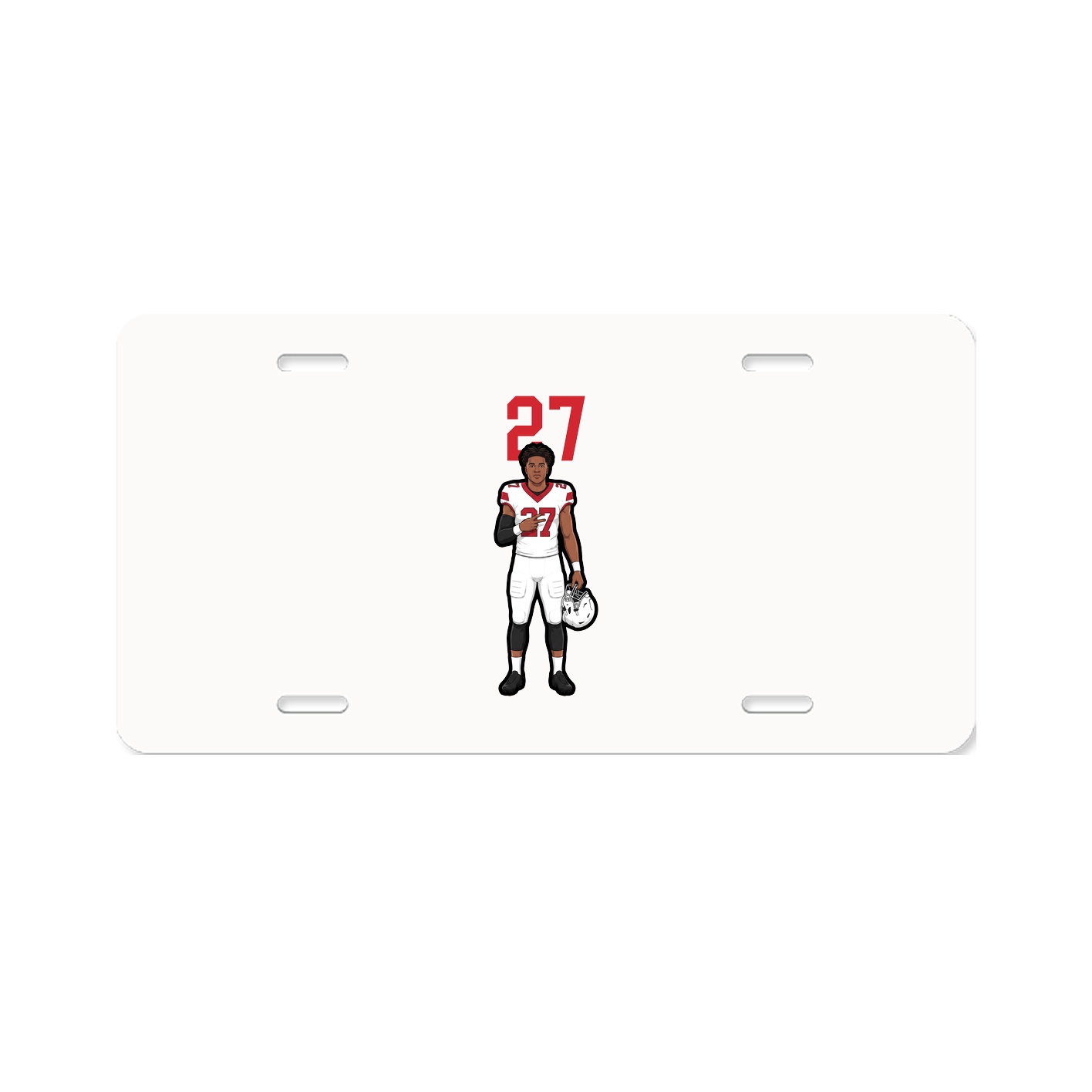License Plate — Number Top in Classic