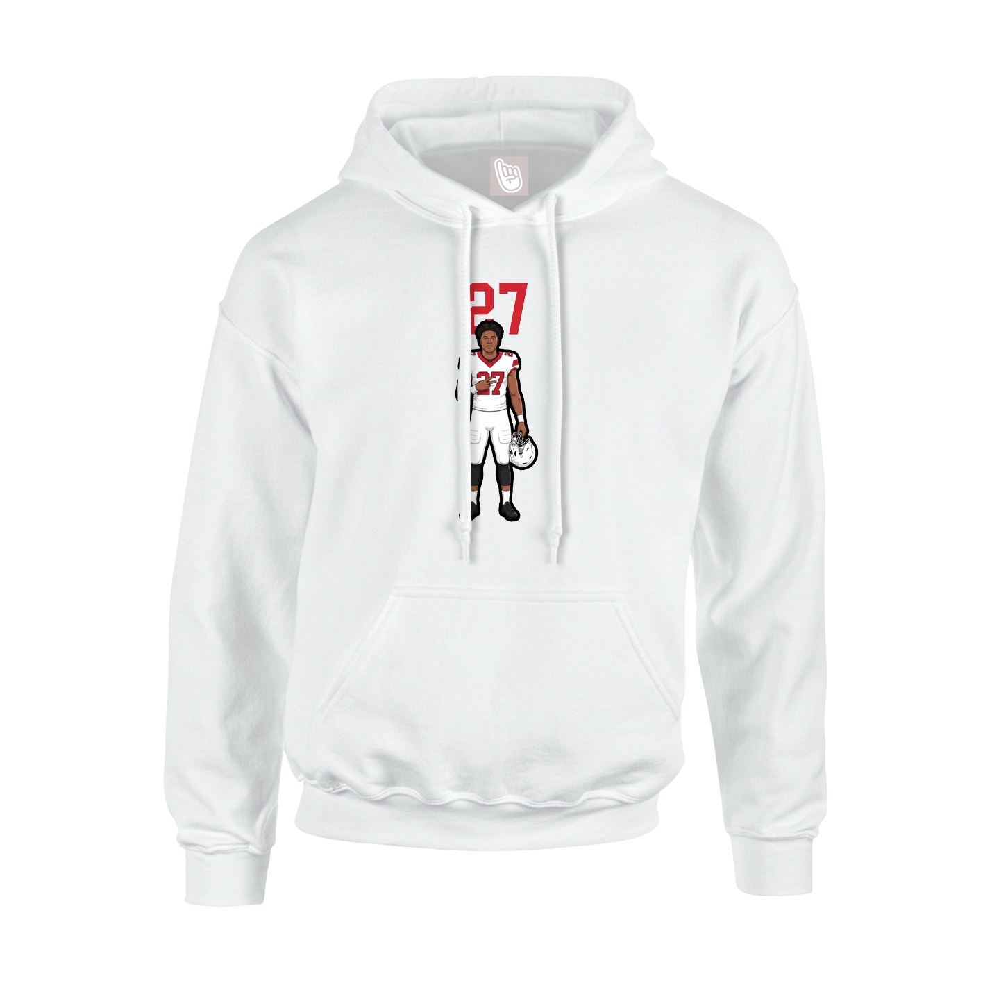 Hoodie — Number Top in White