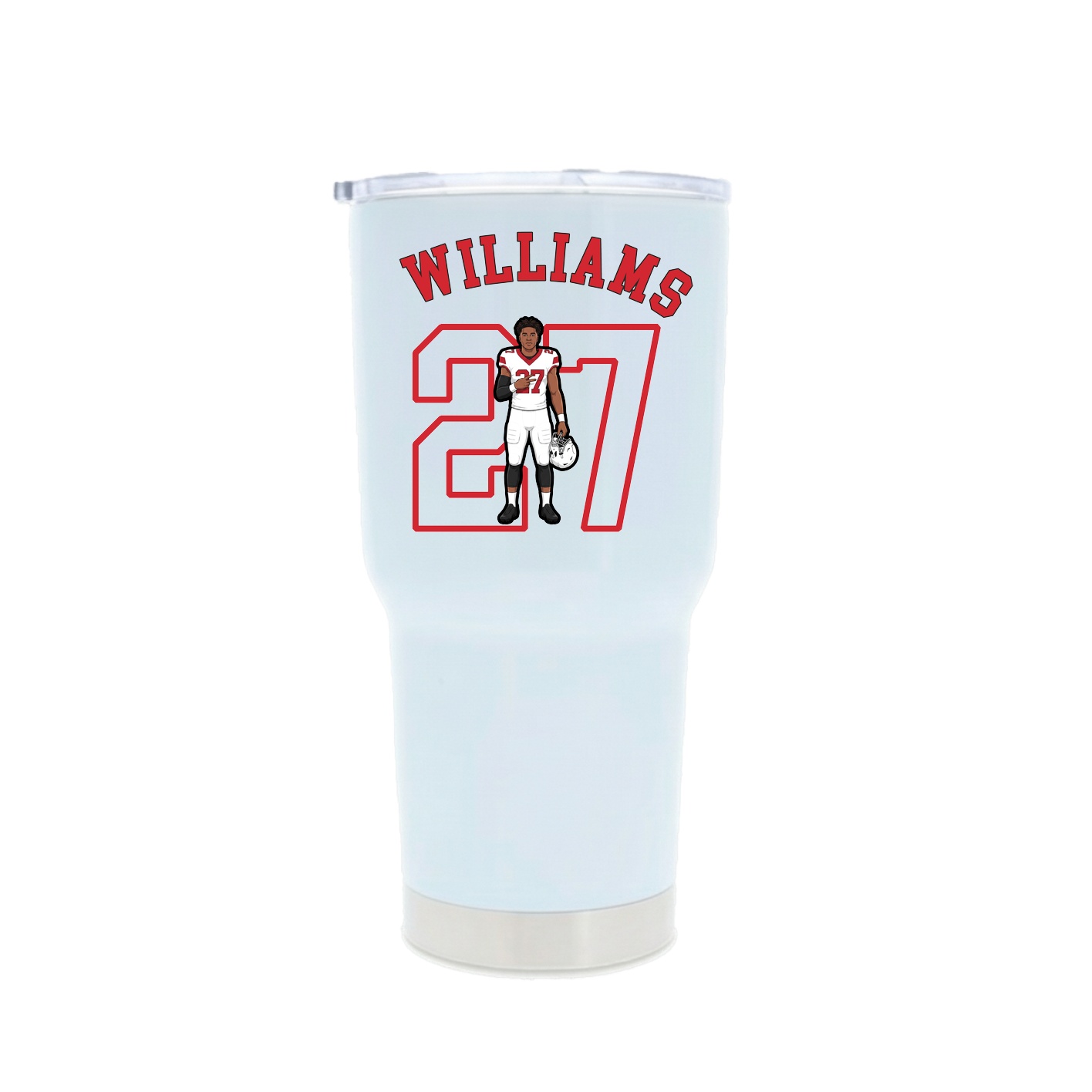 30oz Stainless Steel Tumbler — Shirsey Arch in White
