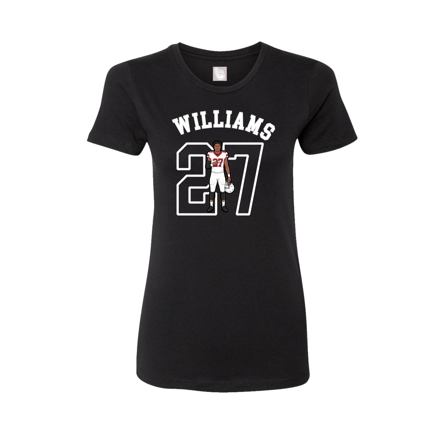 Fitted Women's Tee — Shirsey Arch in Black