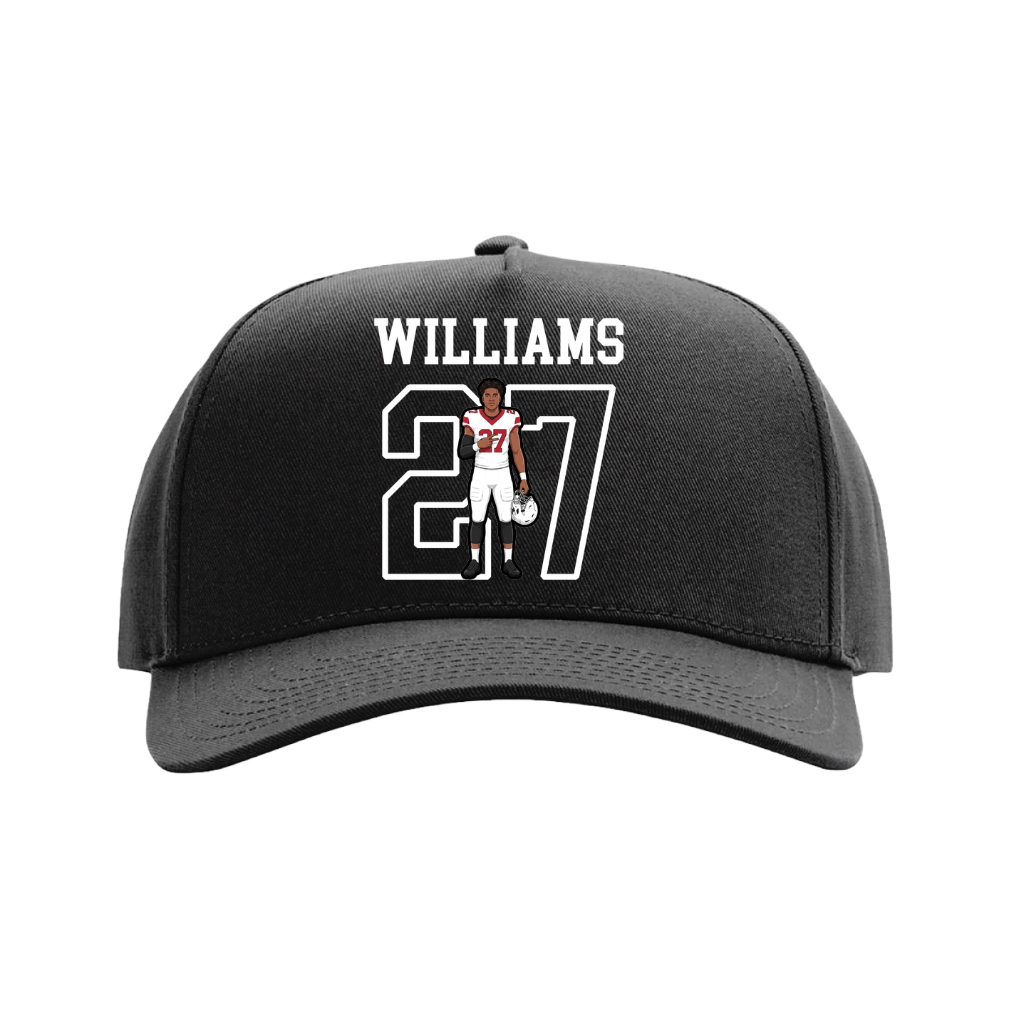 Full Fabric Five-Panel Champ Cap — Shirsey in Black