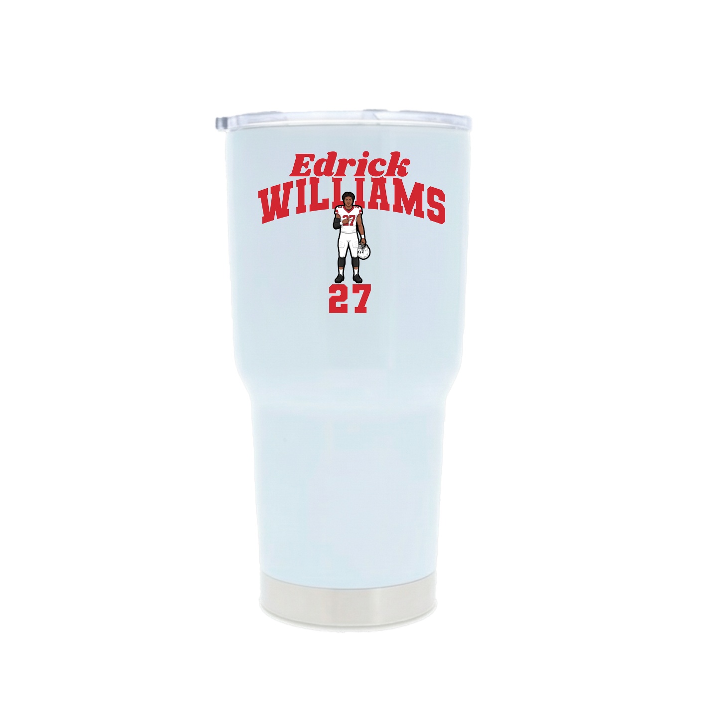 30oz Stainless Steel Tumbler — Signature Arch in White
