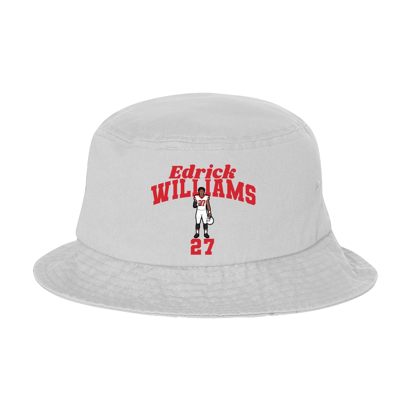 Bucket Cap — Signature Arch in White