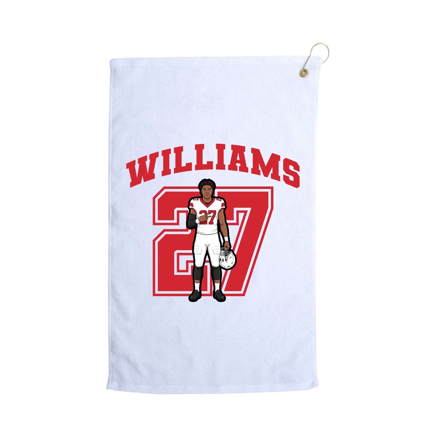 Golf Towel — Number in White