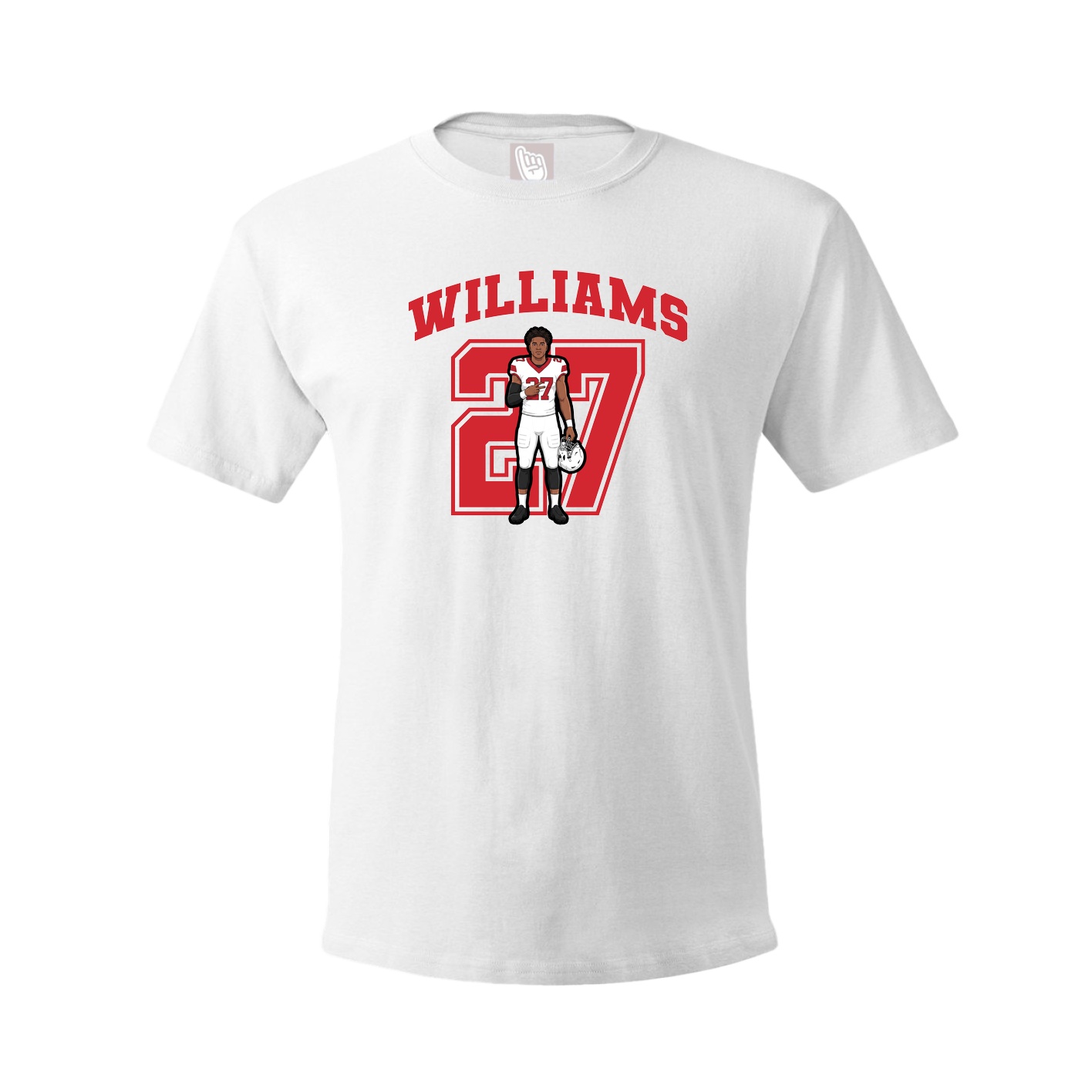 Youth Tee — Number in White
