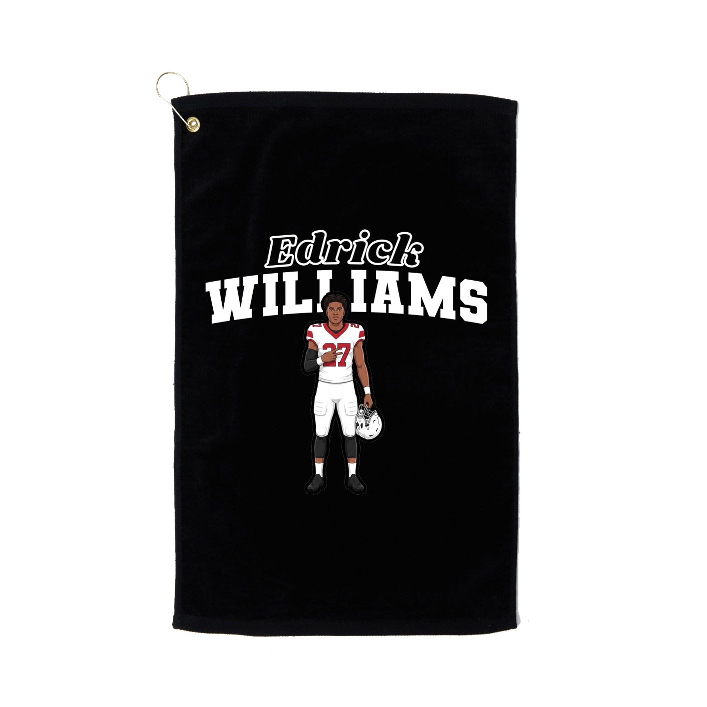 Golf Towel — Name Arch in Black