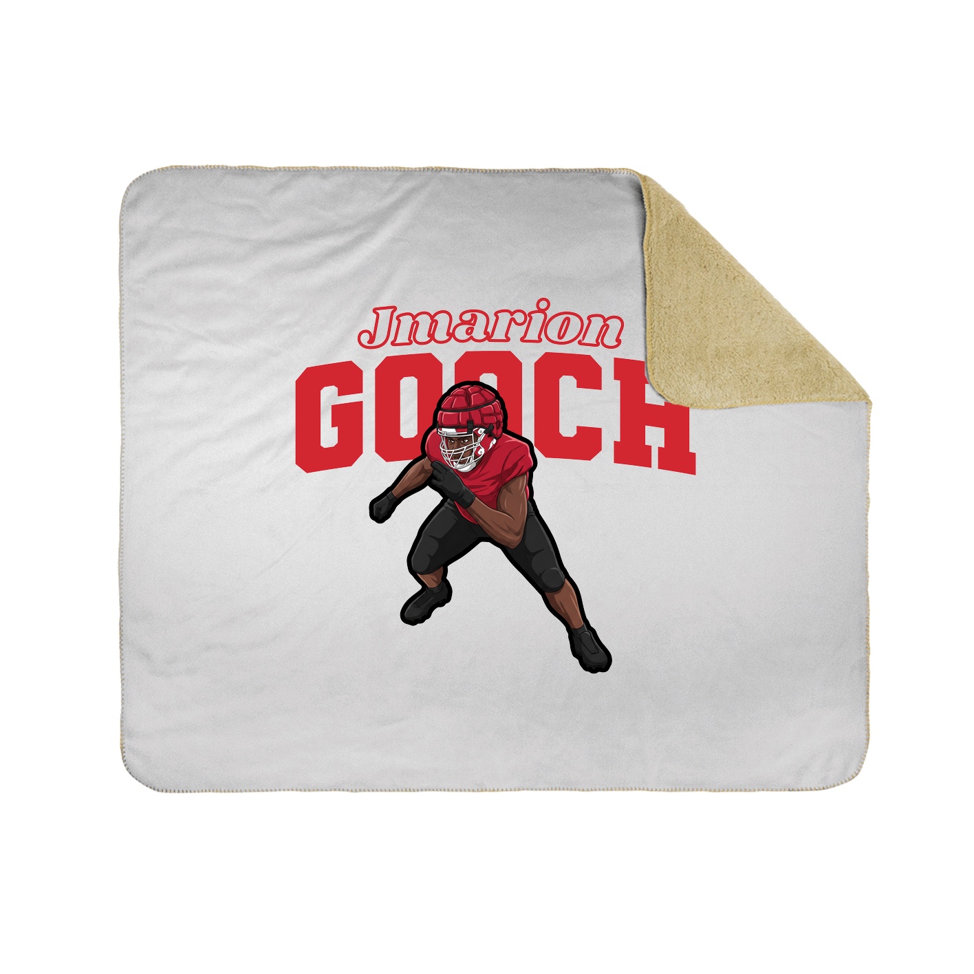 Throw Blanket — Name Arch in White