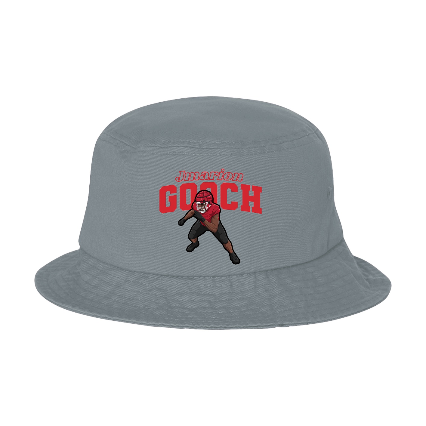 Bucket Cap — Name Arch in Grey