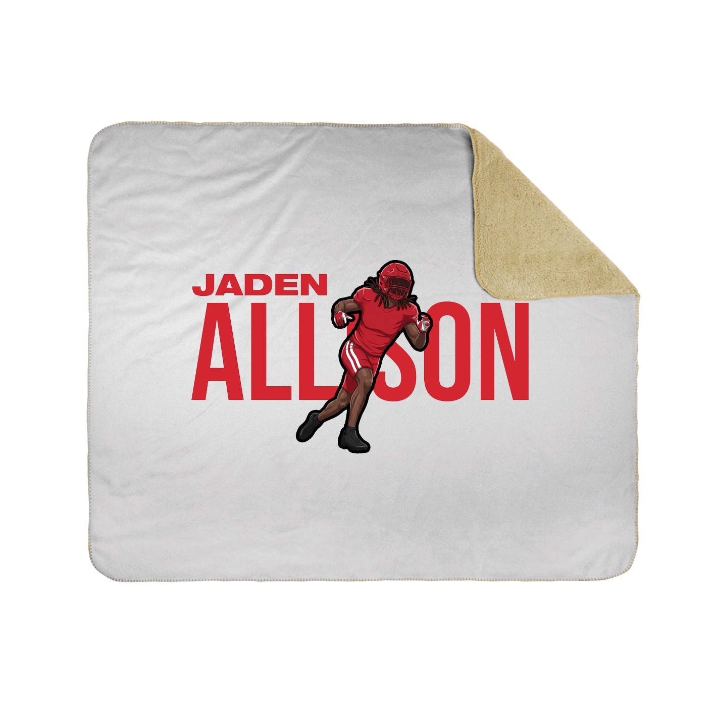 Throw Blanket — Player Name in White