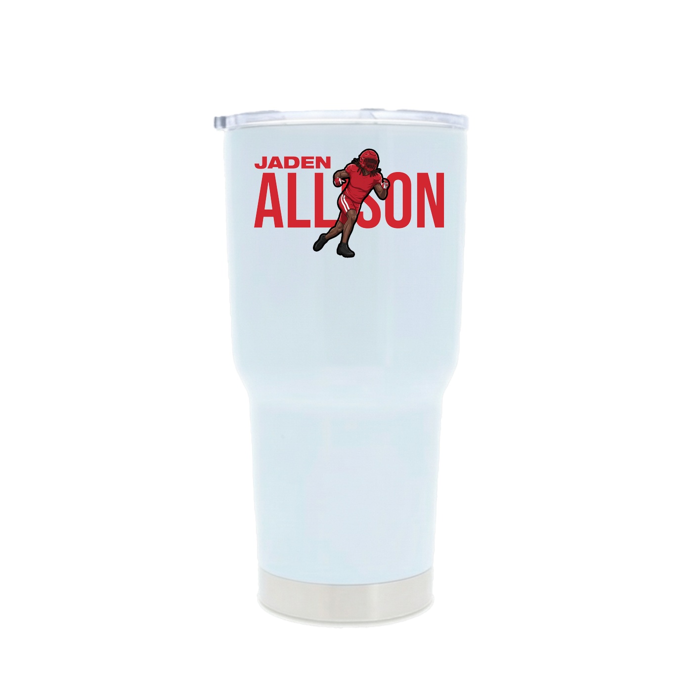 30oz Stainless Steel Tumbler — Player Name in White