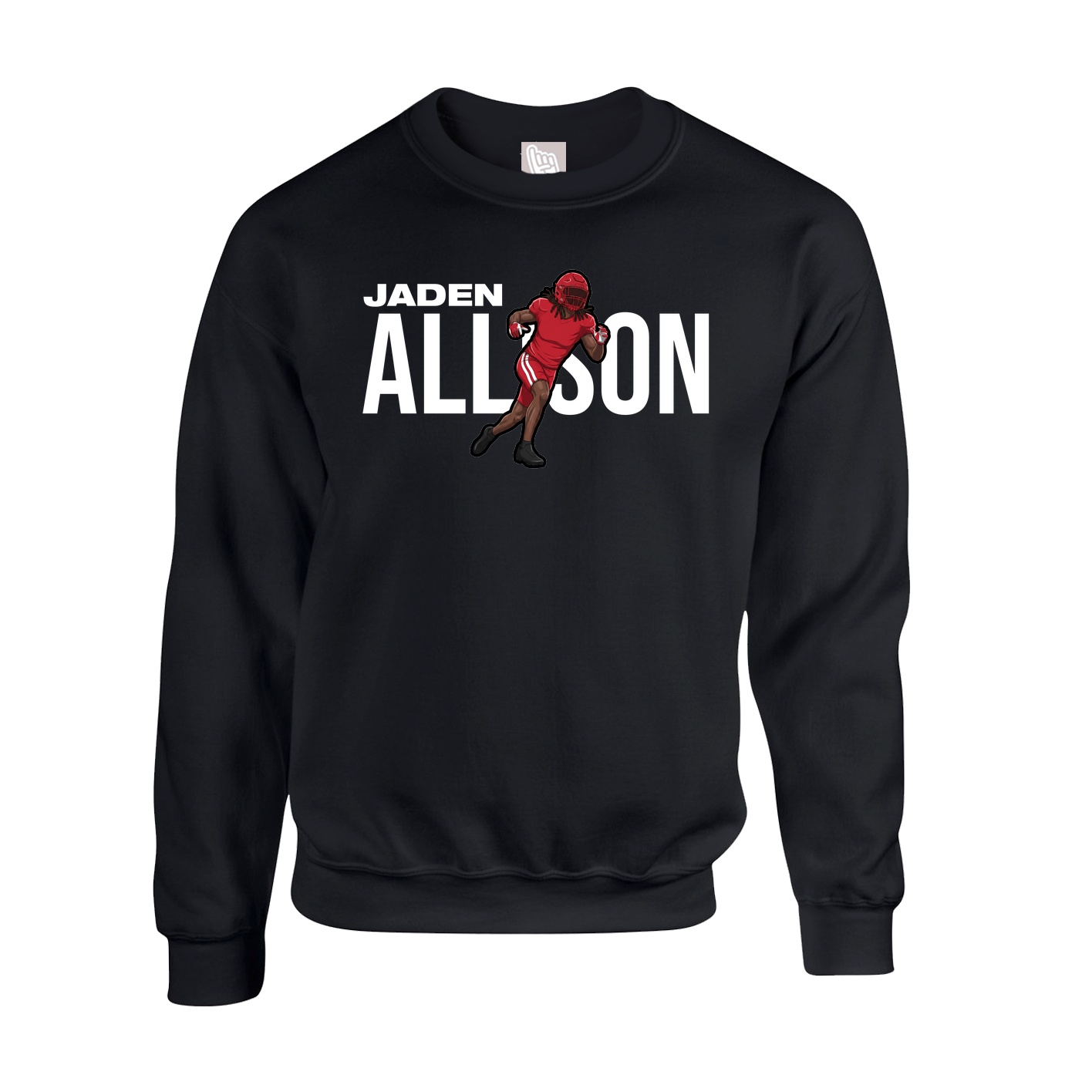 Fleece Crew — Player Name in Black